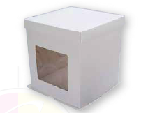 PAPER WINDOW CAKE BOX WITH PET BASE